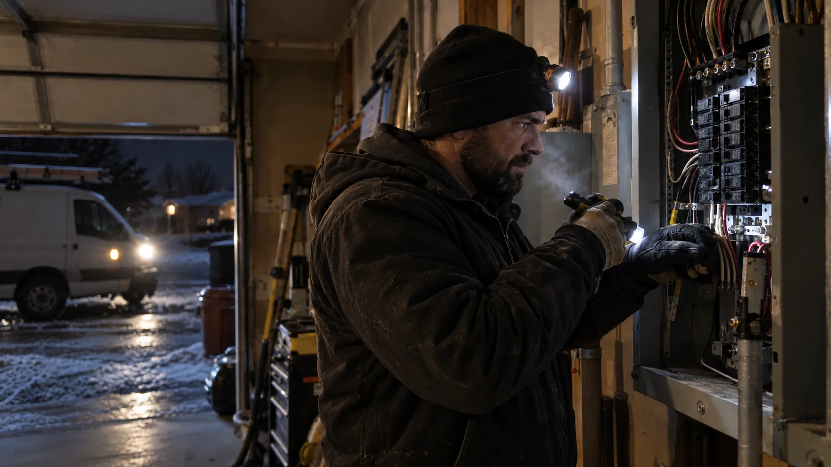 Emergency Power Restoration After a Winter Storm in Altamont